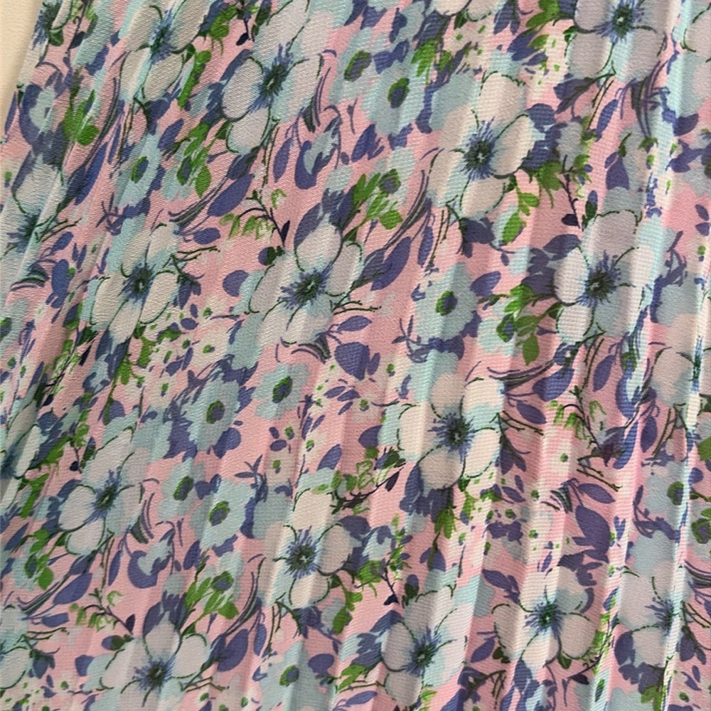 Laundry by Shelli Segal Floral Pleated Chiffon Maxi Dress - Picture 4 of 7